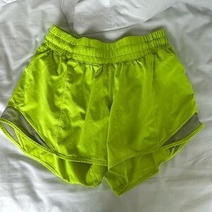 lululemon neon hotty hot shorts size 4